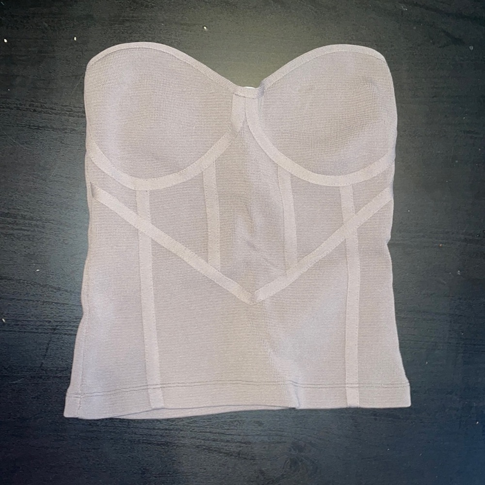 Zara stretchy, strapless top. Mauve color. Size S, never worn